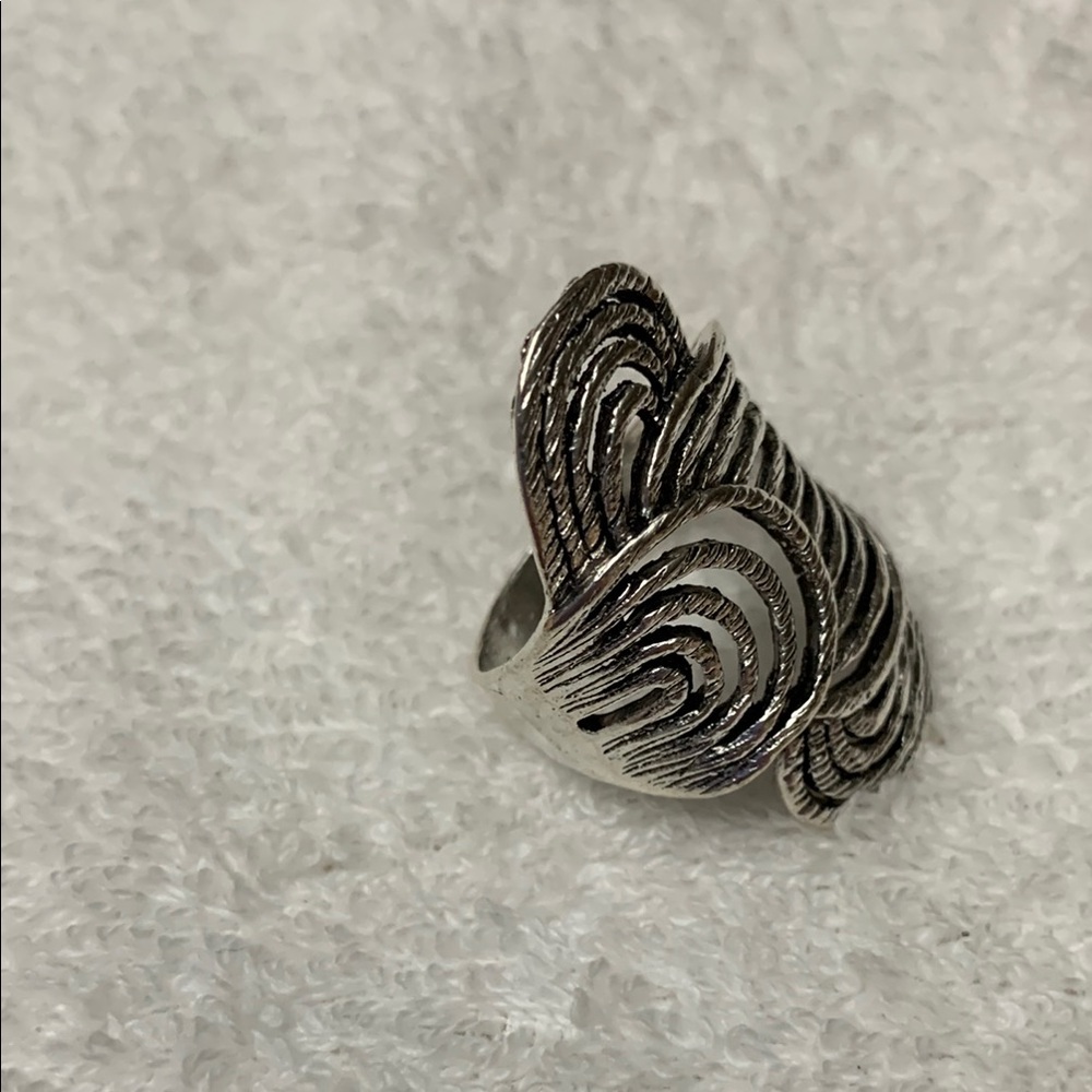 Statement Silver Openwork Ring Artistic, Bold, Un… - image 5